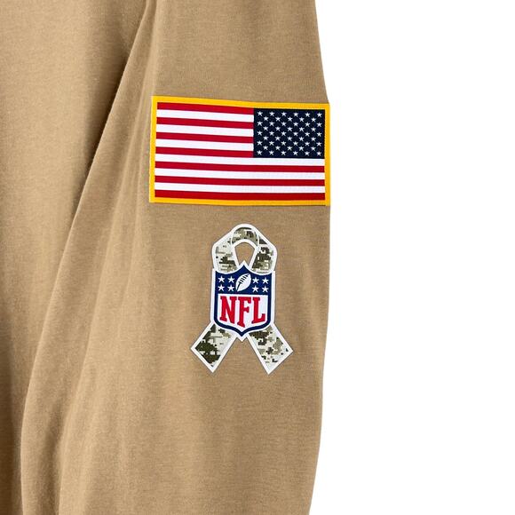 Los Angeles Rams Salute to Service Nike Performance Long Sleeve T-Shirt Tan - Picture 8 of 13